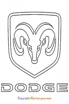 dodge car logo coloring page to printable