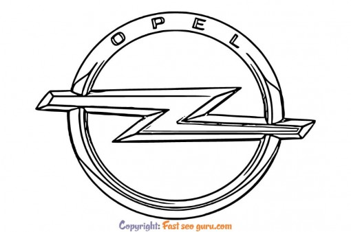 opel car logo coloring page o print out