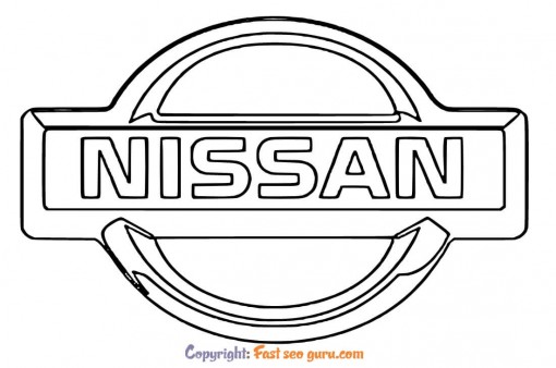 nissan car logo coloring pages to print out
