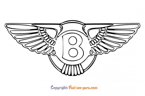 bentley car logo coloring page to printable