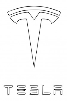 tesla logo coloring pages to printable
