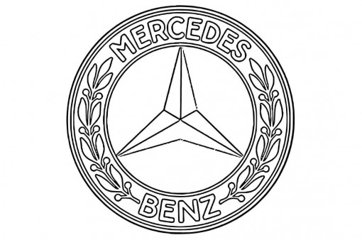 mercedes benz car logo coloring pages
