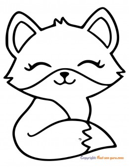cute foxes coloring pictures to print