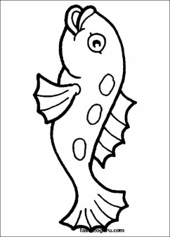 fish coloring page kids.