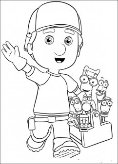 Pages to color Handy Manny