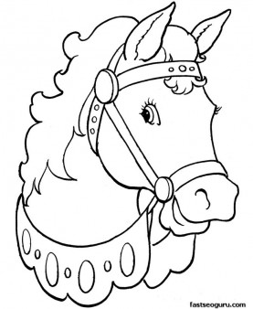 Printable coloring pages Animal Beautiful horses