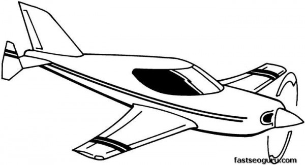 Printable coloring pages for kids flying plane