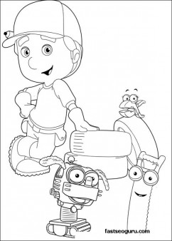 Printable Handy Manny Coloring Felipe Turner Squeeze 