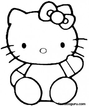 Printable hello kitty coloring pages for kids