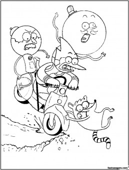 Printable coloring pages Regularshow characters