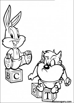 Free printabel coloring Pages Baby looney tunes