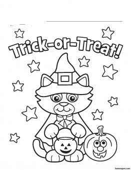 Free Halloween Kitty Costume Printabel coloring pages
