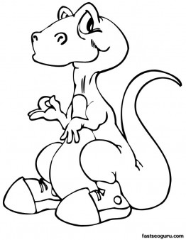 Print out coloring pages animal dinosaur baby for kids