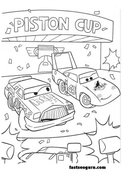 cars 2 race coloring pages