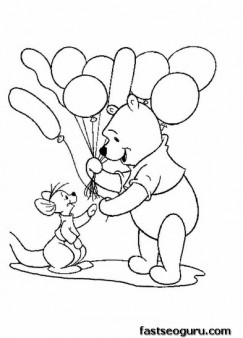 Disney Characters pictures to print Winnie the Pooh and Roo 