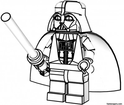 Lego Star Wars Darth Vader coloring pages for kids