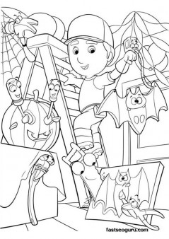 coloring handy manny printable page