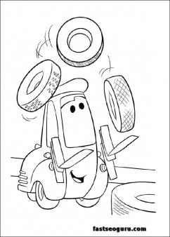 free disney guido coloring page