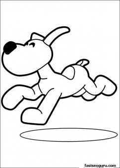 Print out coloring sheet for kids pocoyo Loula