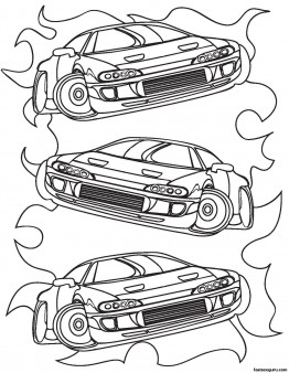 Printable for boy Race Car Coloring  sheet