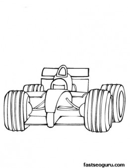 Printable coloring pages for boy Fast Car F1