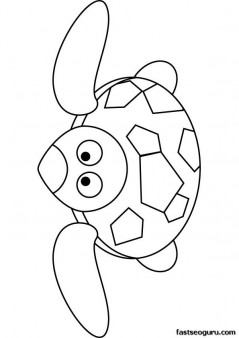 Print out oceanTurtle coloring page