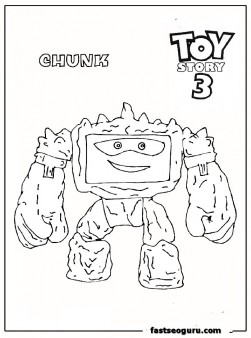 chunk Toy Story 3 kids coloring page