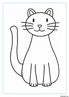 Printable Cat coloring pages for kids