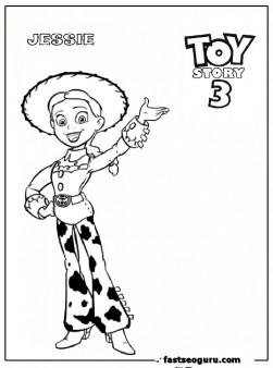 jessie Toy Story 3 print out coloring page