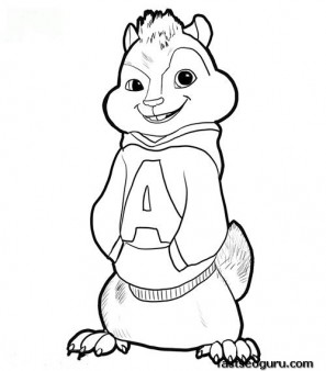 Printable Alvin from Alivin and the Chipmunks Coloring Page