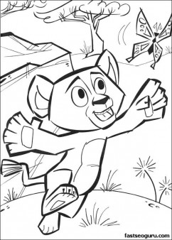 Printable Madagascar 2  Alex little baby coloring page
