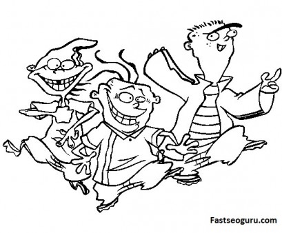 Printable Ed Edd n Eddy coloring pages for kids