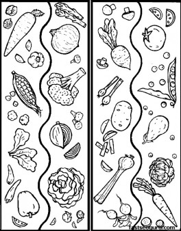 Free printable Mix Vegetables coloring sheets for kids