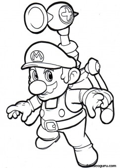Print out cartoon Super Mario world coloring pages 
