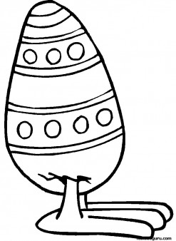 Printable Easter Egg With Feet Coloring Page