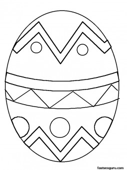 Printable Fancy Easter egg to decorate coloring pages