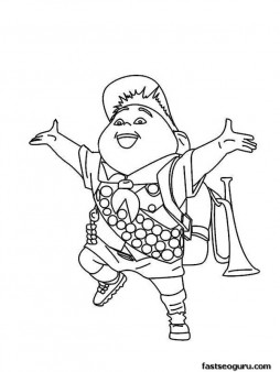 Printable Disney up the movie happy Russell coloring pages