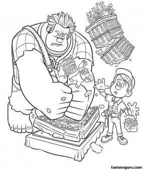 Printable Wreck It Ralph and Felixs coloring pages