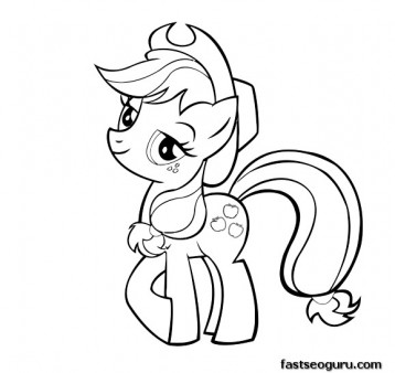 Printable My Little Pony Friendship Is Magic Applejack coloring pages