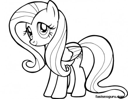 Printable My Little Pony Friendship Is Magic Fluttershy coloring pages