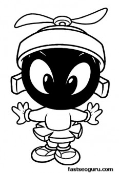 Printable Baby Looney Tunes Baby Marvin coloring pages