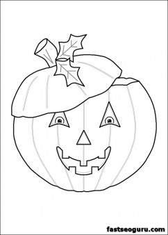 Halloween Pumpkins coloring page for kids