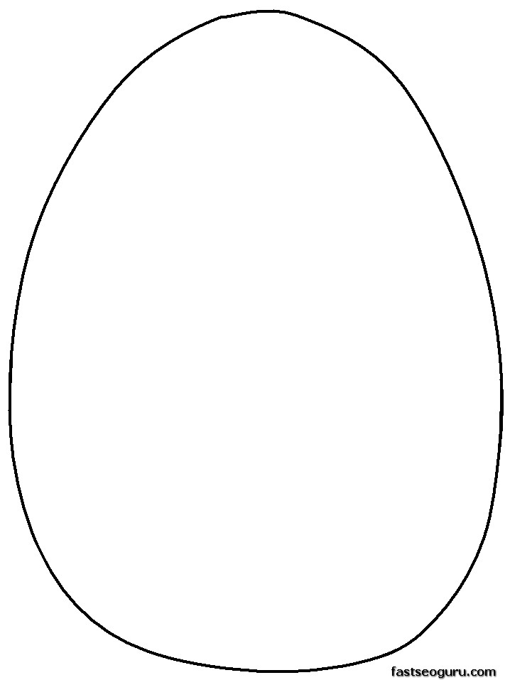 Download Printable blank Easter egg to decorate coloring pages